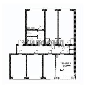 1-к квартира, вторичка, 12м2, 2/5 этаж