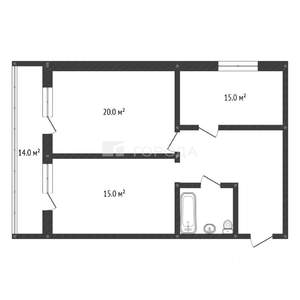 2-к квартира, вторичка, 60м2, 16/16 этаж