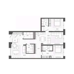 4-к квартира, вторичка, 109м2, 1/9 этаж