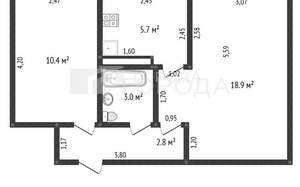 2-к квартира, вторичка, 44м2, 2/9 этаж