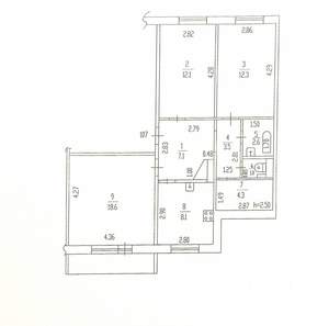 3-к квартира, вторичка, 70м2, 7/12 этаж