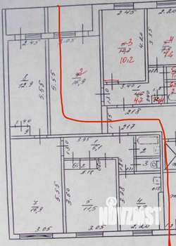 3-к квартира, вторичка, 59м2, 1/9 этаж