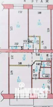 3-к квартира, вторичка, 61м2, 4/5 этаж