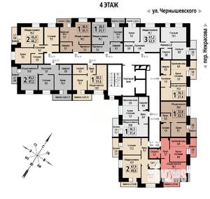 1-к квартира, вторичка, 42м2, 4/10 этаж