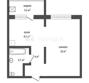 Студия квартира, вторичка, 35м2, 10/10 этаж