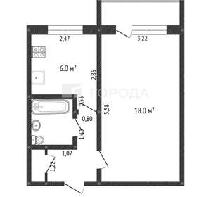 1-к квартира, вторичка, 31м2, 4/5 этаж