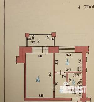 1-к квартира, вторичка, 37м2, 4/12 этаж