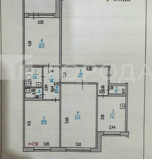 3-к квартира, вторичка, 67м2, 1/9 этаж