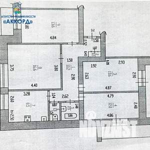4-к квартира, вторичка, 79м2, 4/9 этаж