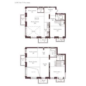 6-к квартира, строящийся дом, 194м2, 17/23 этаж