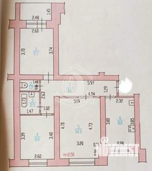 3-к квартира, вторичка, 55м2, 4/7 этаж