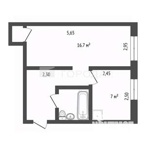 1-к квартира, вторичка, 32м2, 5/5 этаж