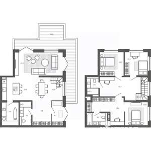 5-к квартира, строящийся дом, 169м2, 1/9 этаж