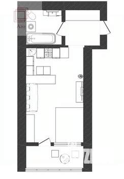Студия квартира, вторичка, 30м2, 6/10 этаж
