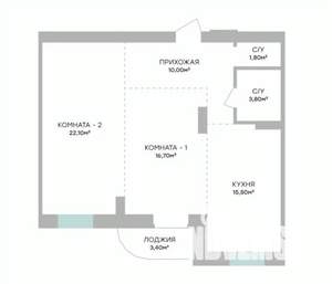 2-к квартира, строящийся дом, 72м2, 4/7 этаж
