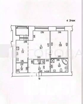 2-к квартира, вторичка, 56м2, 4/16 этаж