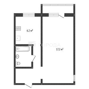 1-к квартира, вторичка, 32м2, 3/5 этаж