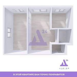 2-к квартира, вторичка, 42м2, 1/5 этаж