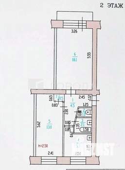 2-к квартира, вторичка, 45м2, 2/5 этаж