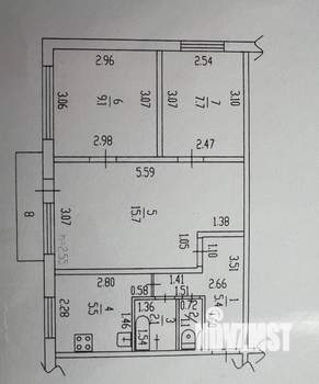 3-к квартира, вторичка, 47м2, 3/5 этаж