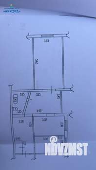 2-к квартира, вторичка, 54м2, 1/1 этаж