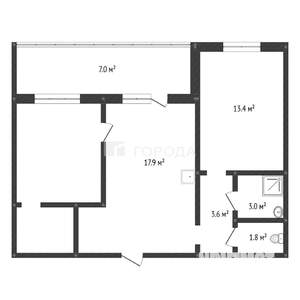 3-к квартира, вторичка, 58м2, 3/16 этаж