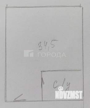 Студия квартира, сданный дом, 35м2, 12/25 этаж
