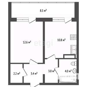 1-к квартира, вторичка, 40м2, 2/16 этаж