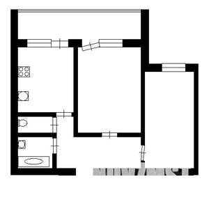 2-к квартира, вторичка, 51м2, 6/6 этаж