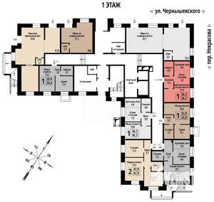 1-к квартира, строящийся дом, 36м2, 1/10 этаж