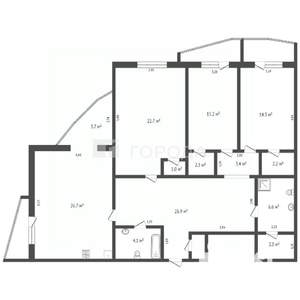 3-к квартира, вторичка, 134м2, 4/16 этаж