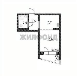 1-к квартира, вторичка, 23м2, 10/10 этаж