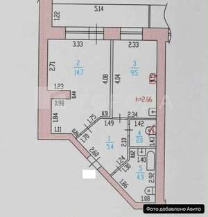 1-к квартира, вторичка, 37м2, 5/6 этаж