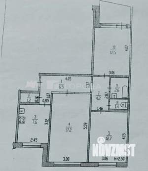 3-к квартира, вторичка, 66м2, 6/9 этаж