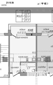 Студия квартира, вторичка, 27м2, 5/10 этаж