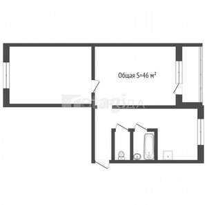 2-к квартира, вторичка, 44м2, 3/5 этаж