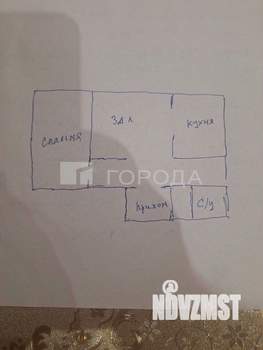 2-к квартира, вторичка, 73м2, 1/9 этаж