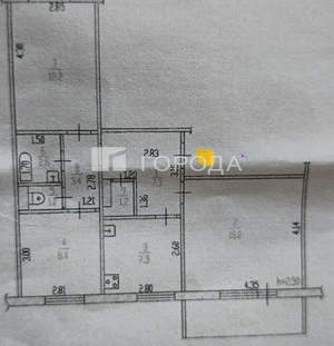3-к квартира, вторичка, 75м2, 4/9 этаж