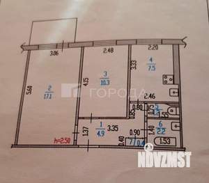 2-к квартира, вторичка, 44м2, 5/9 этаж