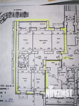 4-к квартира, вторичка, 116м2, 1/10 этаж