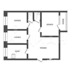 3-к квартира, вторичка, 60м2, 5/9 этаж