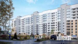 1-к квартира, строящийся дом, 30м2, 8/10 этаж