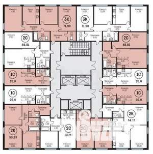 2-к квартира, строящийся дом, 49м2, 2/23 этаж
