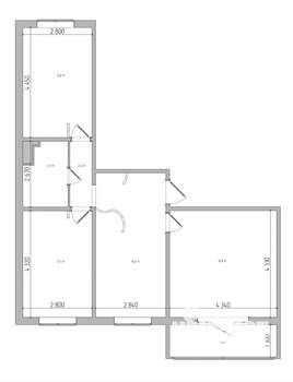 3-к квартира, вторичка, 68м2, 10/10 этаж