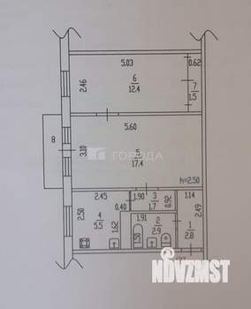 2-к квартира, вторичка, 44м2, 5/5 этаж