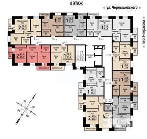 2-к квартира, вторичка, 47м2, 4/10 этаж